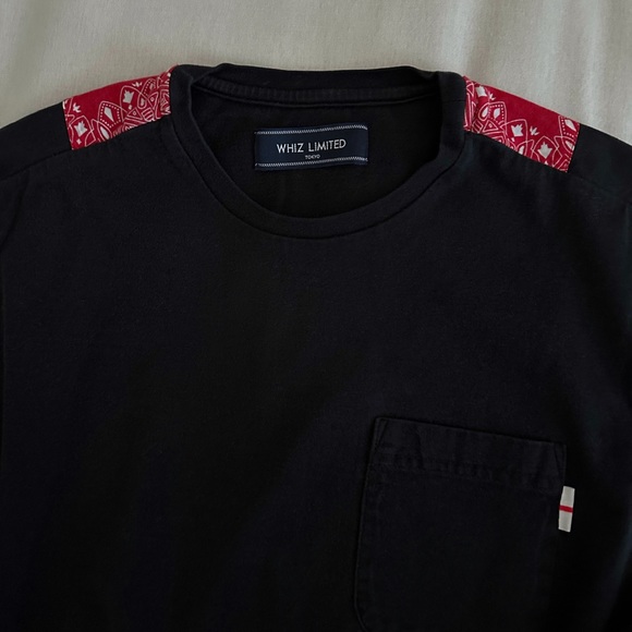 High End Japanese Streetwear WHIZ LIMITED Men’s Black Pocket Shirt - Picture 3 of 5